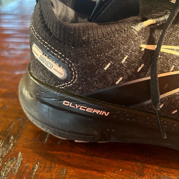 Women’s BROOKS glycerin 20 STEALTHFIT size 10. Black gray - Picture 6 of 6